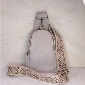 Anthropologie Sling Bag With Geometric Design Stap